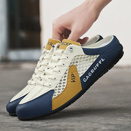 Men's Footwear – Fashionable Sports Slippers with a Mesh Design, Offering Breathable and Refreshing Comfort, Lightweight and Non-Slip, Suitable for Daily Outdoor Wear, Home Footwear, Casual Shoes, and Sports-Style Slippers